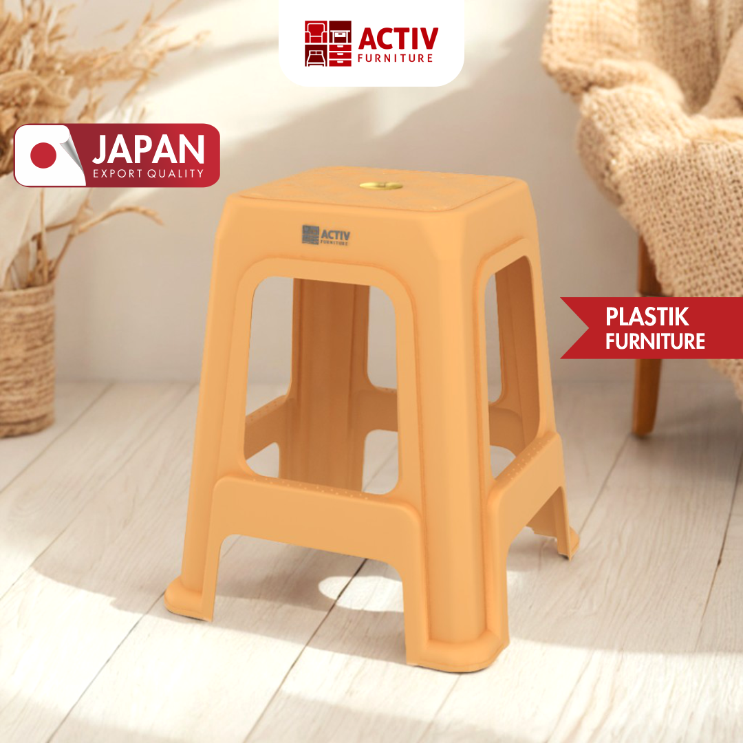 1. Quad STC 40 B_Brown_Stacking Chair_Kursi Plastik_Kursi Outdoor_Furniture Luar_Cover_Activ Furniture