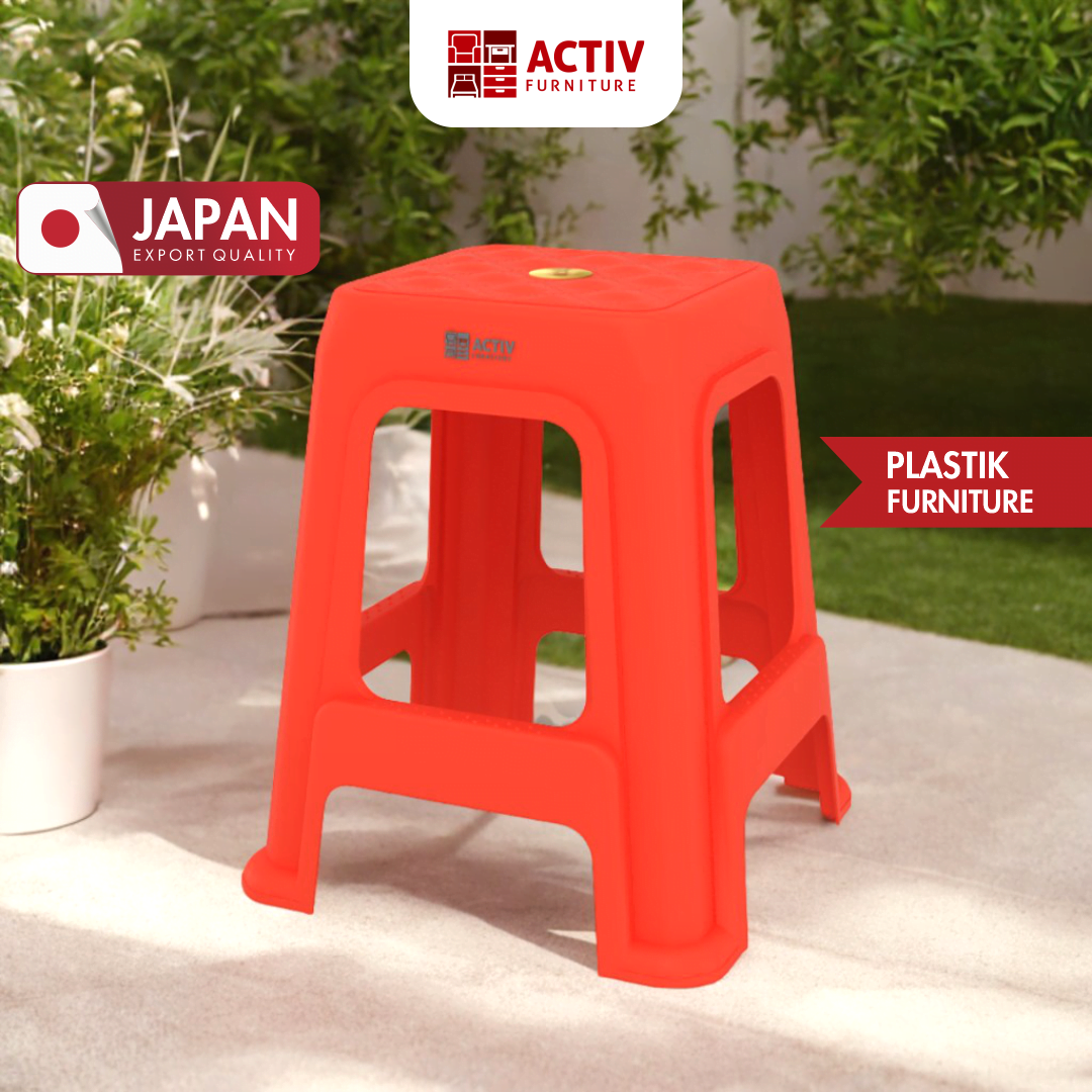 2. Quad STC 40 A_Red_Merah_Stacking Chair_Kursi Plastik_Kursi Outdoor_Furniture Luar_Cover_Activ Furniture