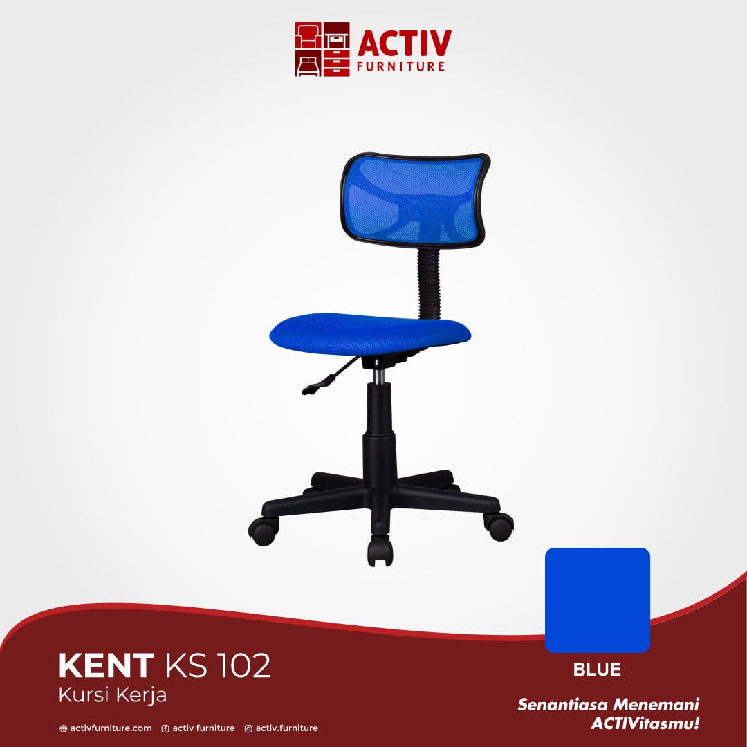 Activ Furniture_Kent KS 102 Blue_Kursi Kerja