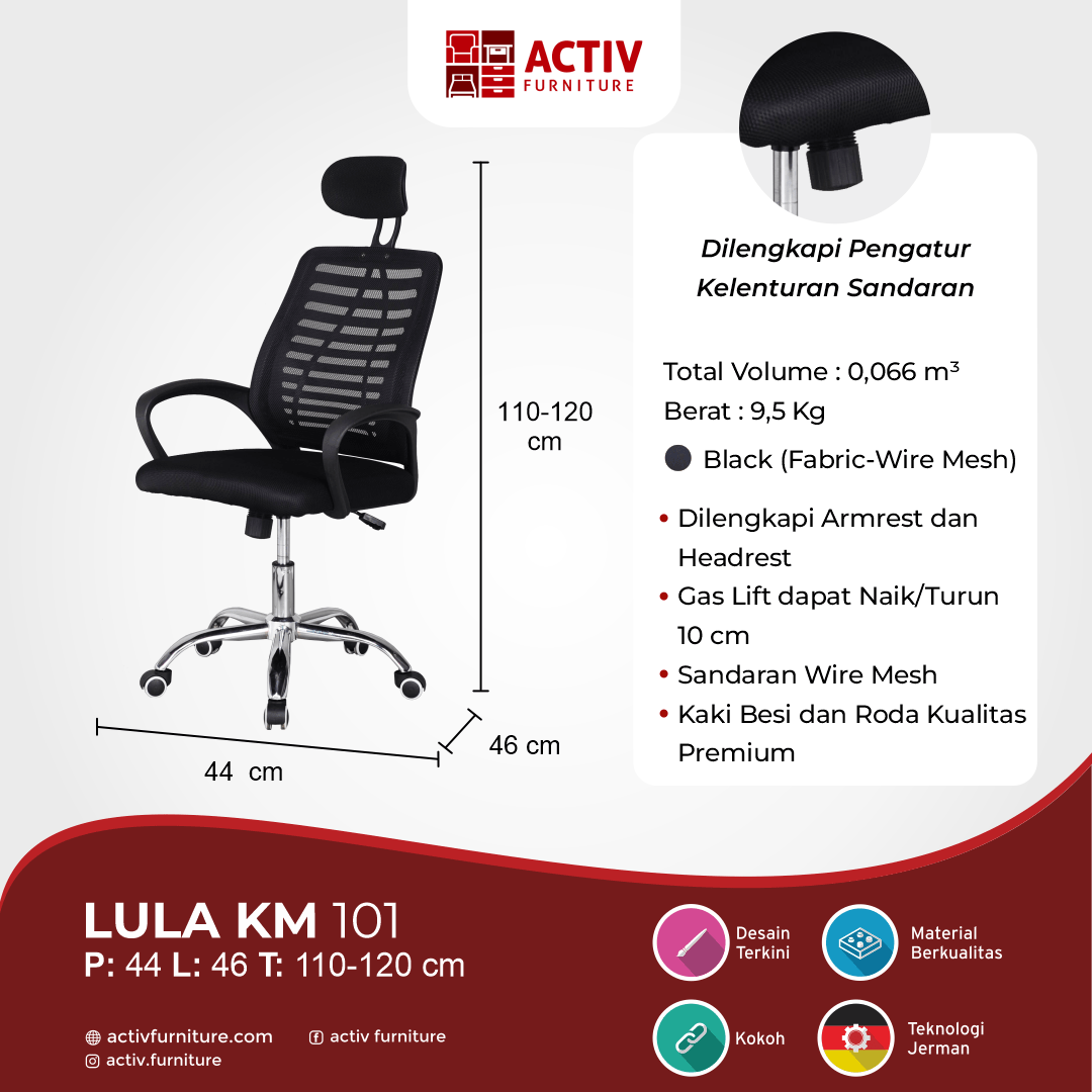 Activ Furniture_Lula KM 101_Kursi Kerja_USP