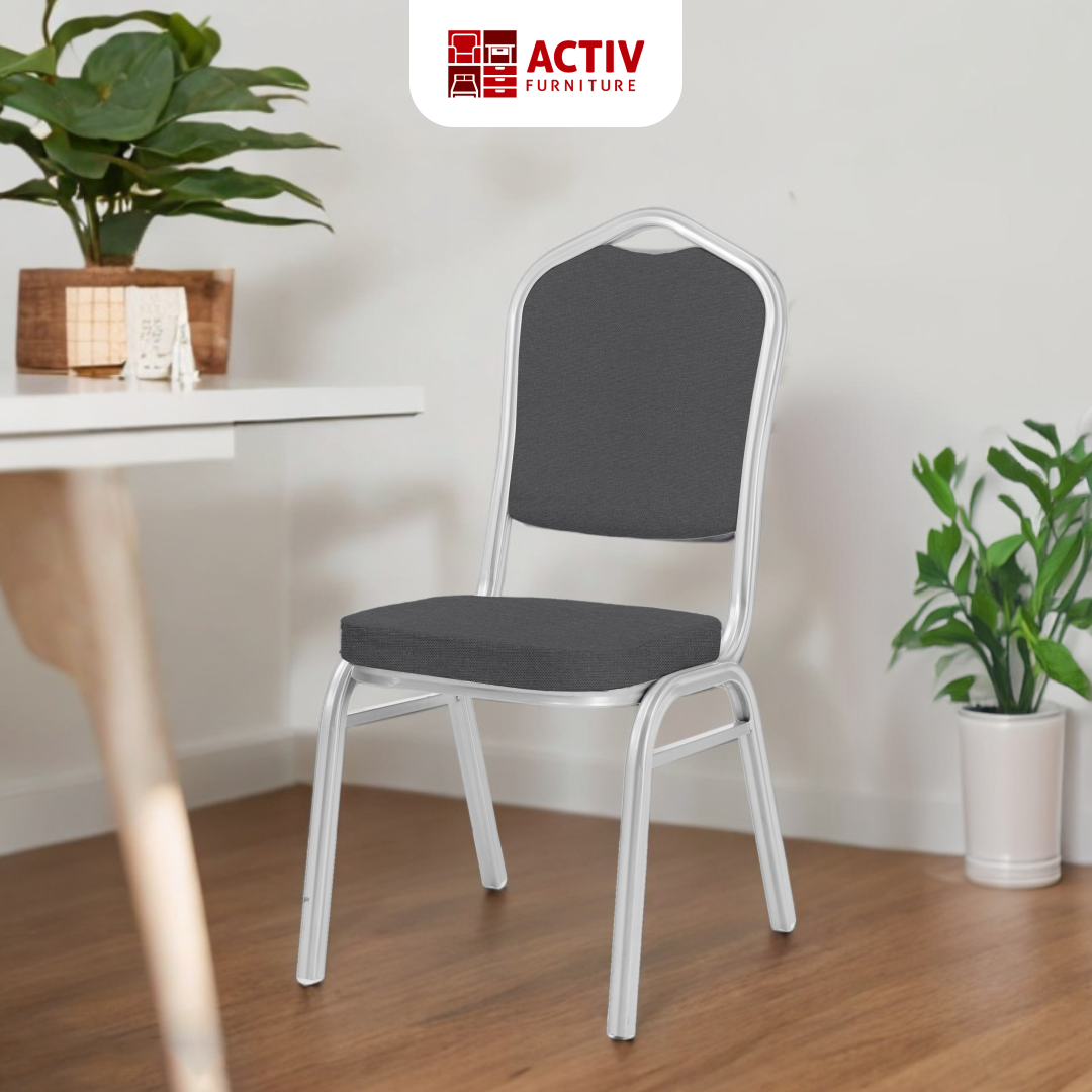 Cozy STC 50 B_Silver – Cream_Kursi Susun_Stacking Chair_Kursi_Ruang Keluarga_Cover 2_Activ Furniture REV