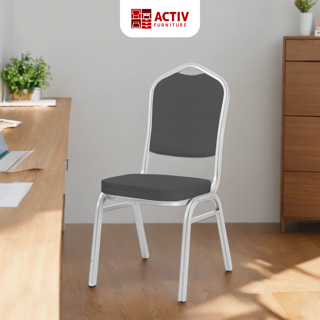 Cozy STC 50 B_Silver – Cream_Kursi Susun_Stacking Chair_Kursi_Ruang Keluarga_Cover_Activ Furniture REV