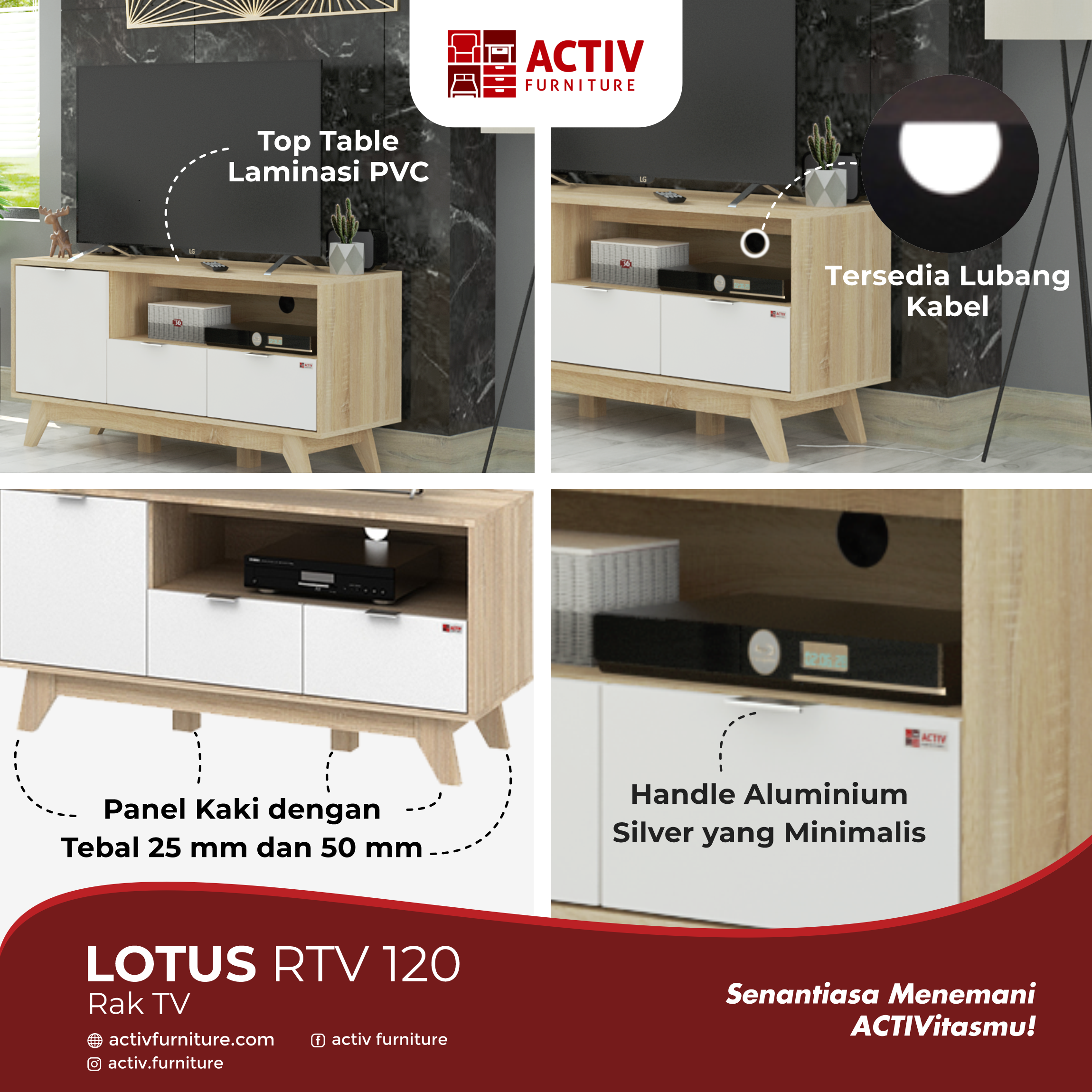 4. Lotus RTV 120 – Sonoma Oak – White