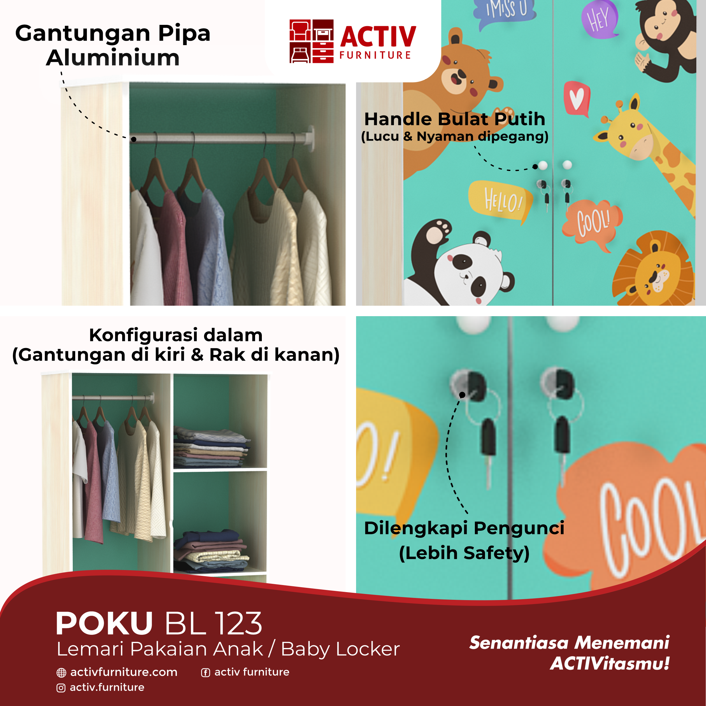 4. Poku BL 123_Baby Locker_Lemari Pakaian Anak_Lemari Pakaian_Lemari Anak_Ruang Kamar_Kamar Tidur_Ruang Anak_Kamar Anak_Activ Furniture