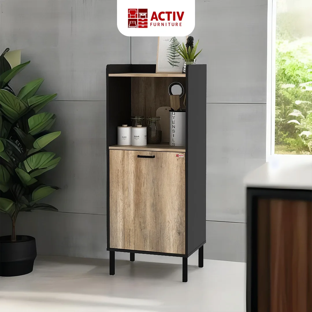 Jazz Austin HB 50_Canyon Oak Black_Cover Produk Website_Lemari Dapur_Height Board_Rak Dapur_Rak Piring