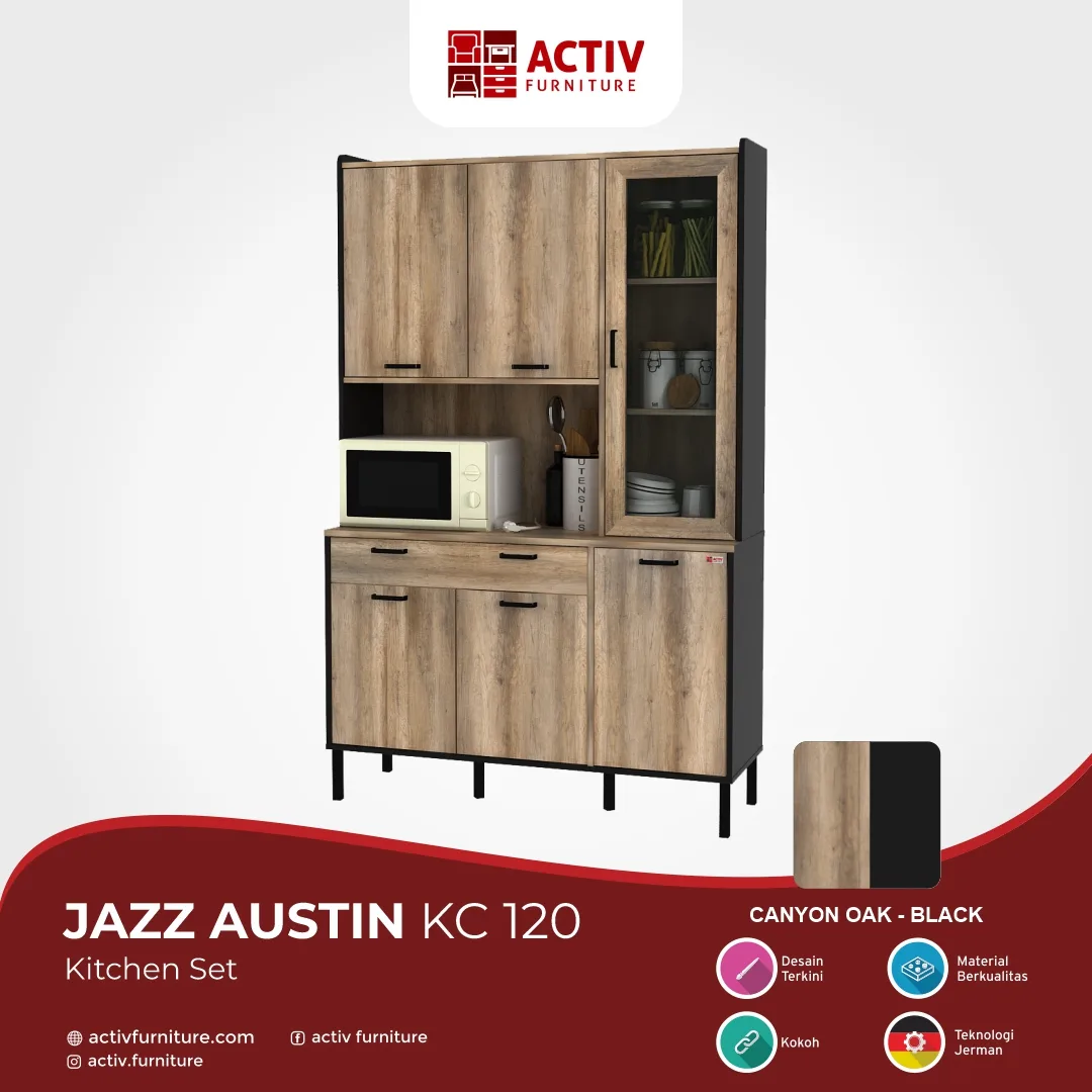 Jazz Austin KC 120_Canyon Oak White_Detail Warna Produk Website_Lemari Pakaian