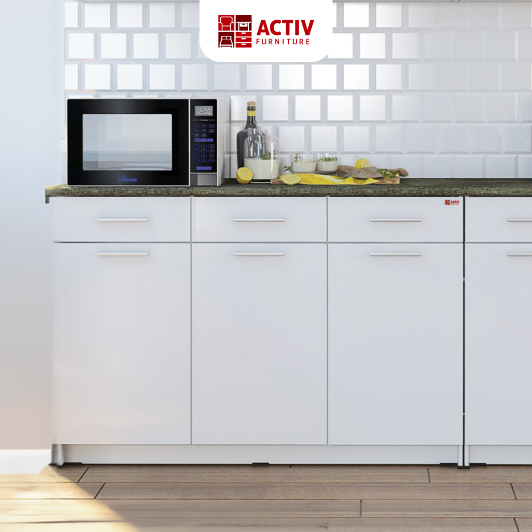 Kofi KSB 322_White Glossy – Grey Star Marble_Kitchen Set_Kitchen Set Bawah_Cover