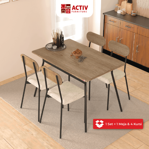 Meja Makan / Dining Set – Lula DS 110 – Activ Furniture