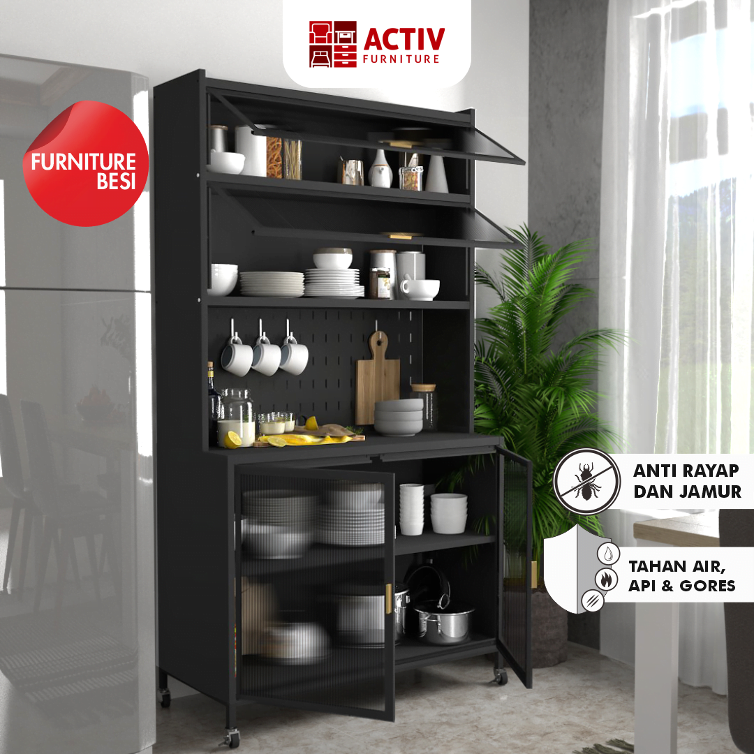 3. Forte KC 100 B_Grey_Kitchen Cabinet Besi_Kitchen Set_Furniture Besi_Lemari Dapur_Ruang Dapur_Cover 3_Activ Furniture