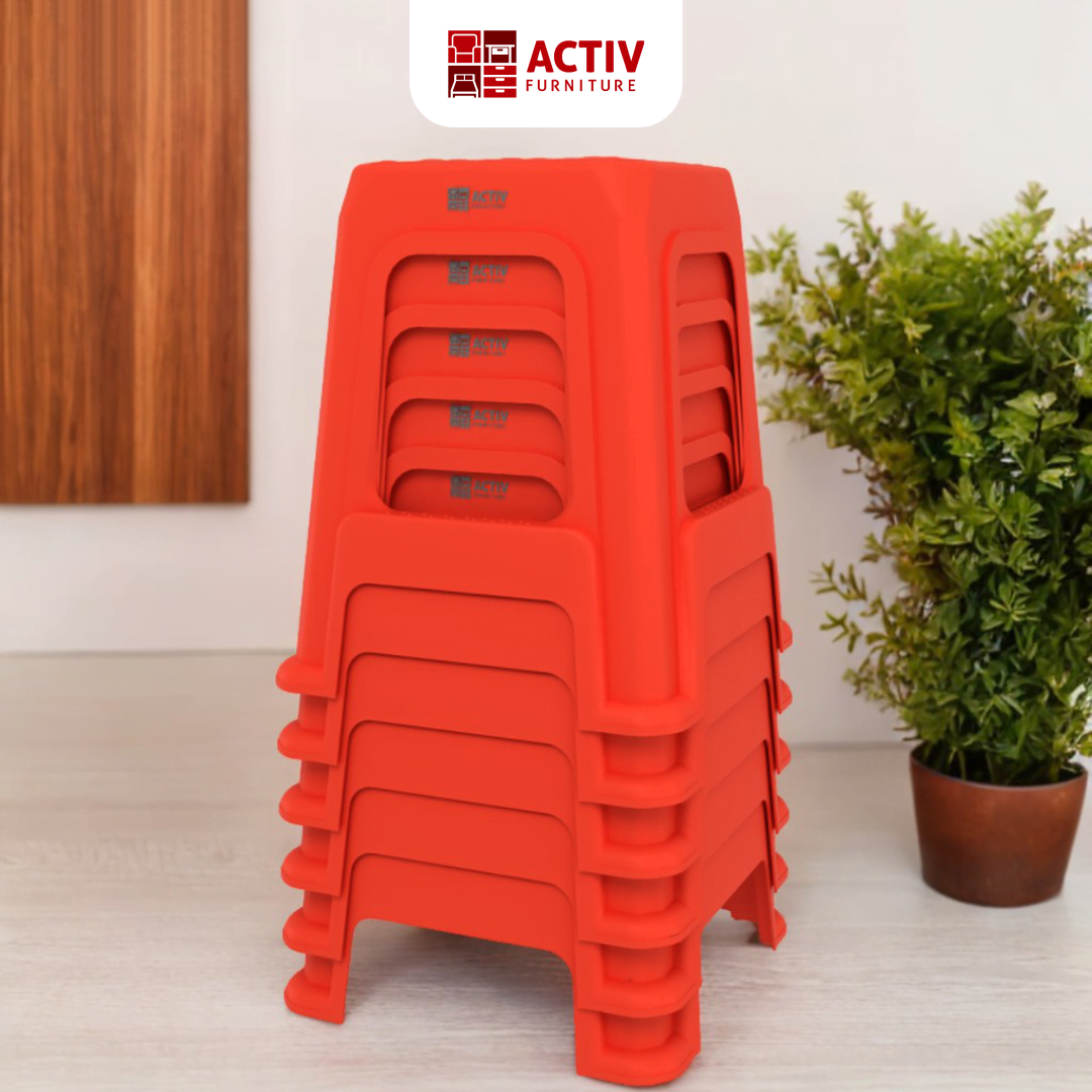 3. Quad STC 40 A_Red_Merah_Stacking Chair_Kursi Plastik_Kursi Outdoor_Furniture Luar_Cover_Activ Furniture