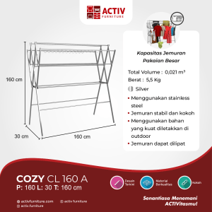 Cozy CL 160 A_Jemuran Baju_Gantungan Baju_Ruang Outdoor_Furniture Rumah_Activ Furniture 2