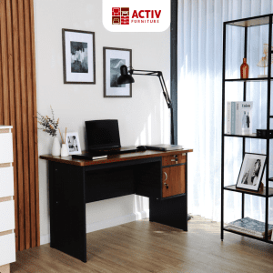 Activ Furniture_Meja Kerja_Meja Kantor_Render_Lula MT 121_Walnut_Dark Oak