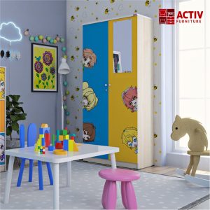 Activ Furniture_Poku Series_Nesa Series_Ruang Anak_Furniture Anak_Lemari Pakaian_Meja Belajar_Kursi Belajar_Ruang Sekolah