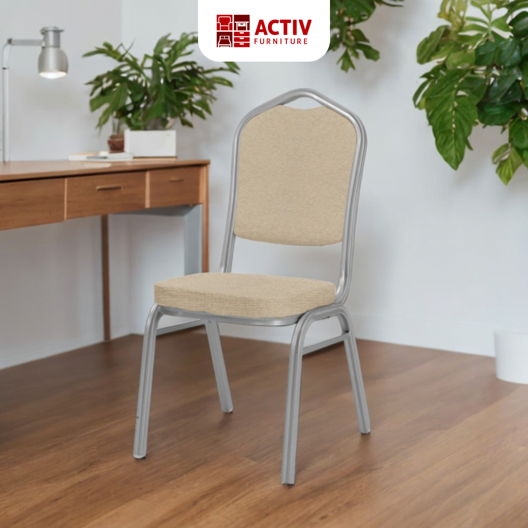 Cozy STC 50 A_Silver – Cream_Kursi Susun_Stacking Chair_Kursi_Ruang Keluarga_Cover_Activ Furniture