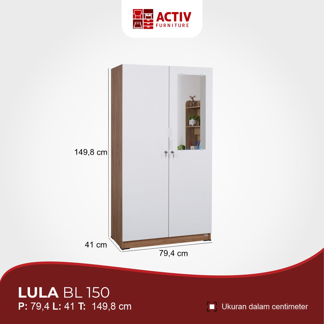 Activ Furniture_Lula BL 150_Lula Series_Ruang Anak_Furniture Anak_Lemari Pakaian_Ruang Tidur