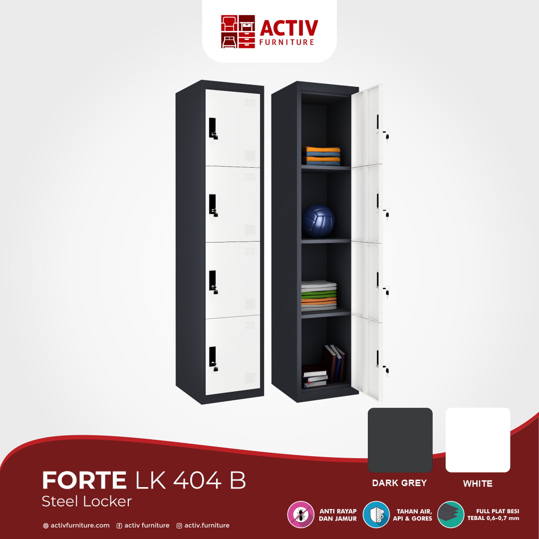 Activ Furniture_Forte LK 404_Loker Besi_Lemari Kantor_Ruang Kantor_Ruang Sekolah