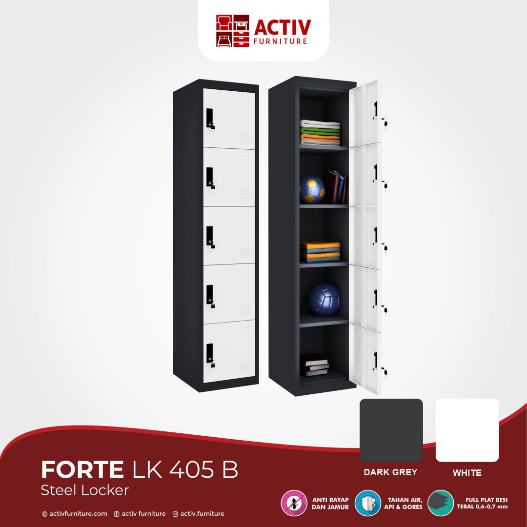 Activ Furniture_Forte LK 405_Loker Besi_Lemari Kantor_Ruang Kantor_Ruang Sekolah