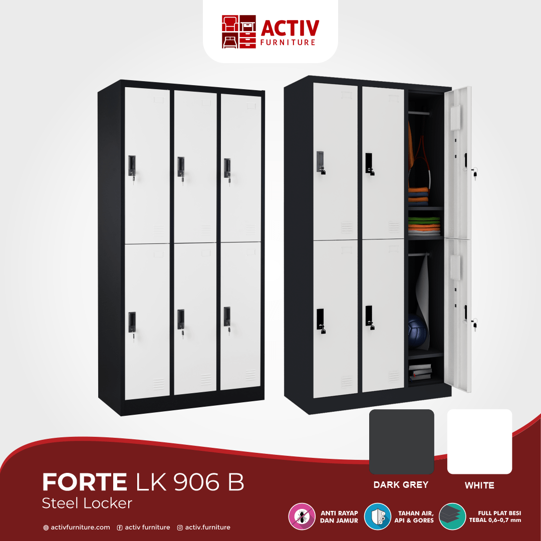 Activ Furniture_Forte LK 906_Loker Besi_Lemari Kantor_Ruang Kantor_Ruang Sekolah