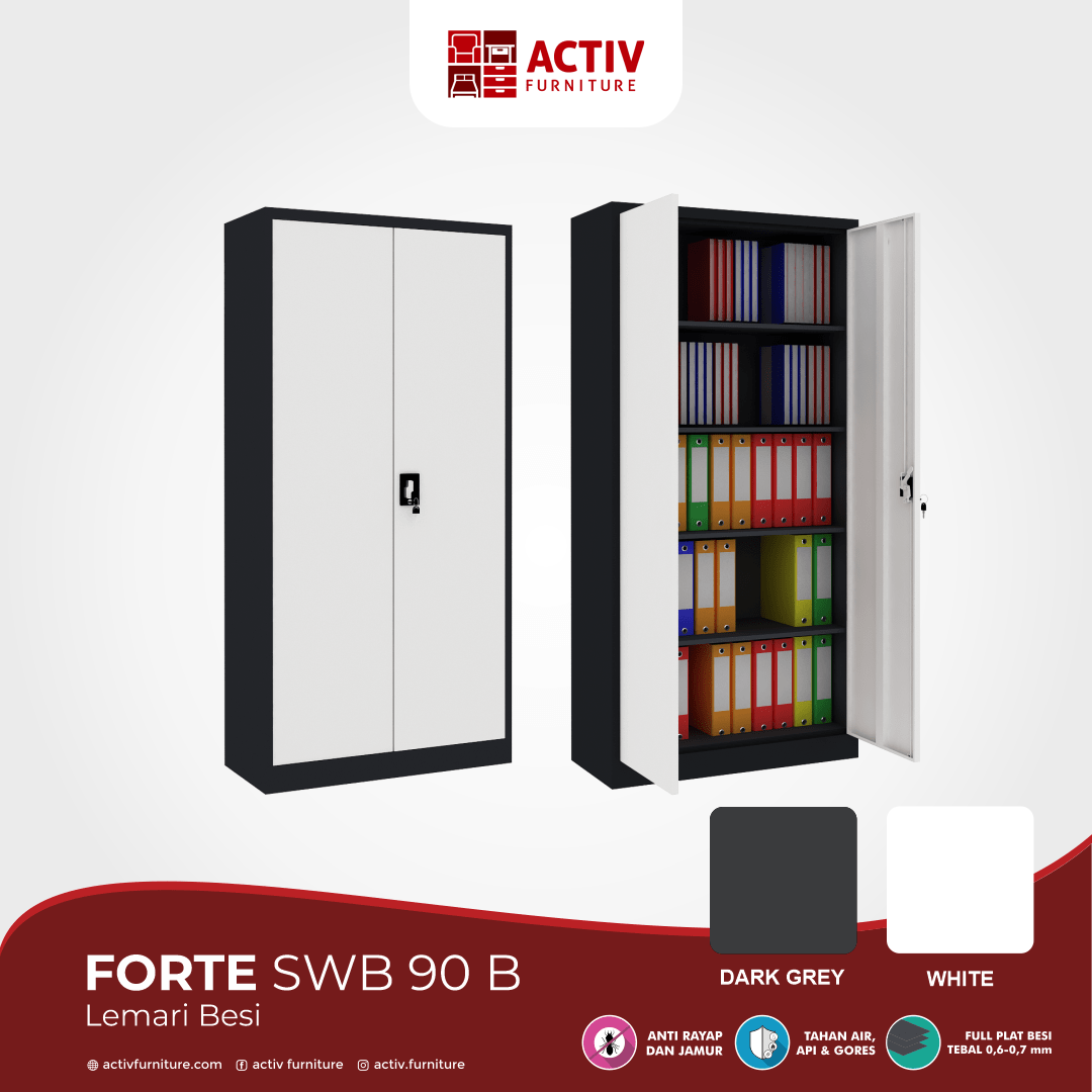 Activ Furniture_Forte SWB 90 B_Loker Besi_Lemari Kantor_Lemari Besi_Ruang Kantor_Ruang Sekolah