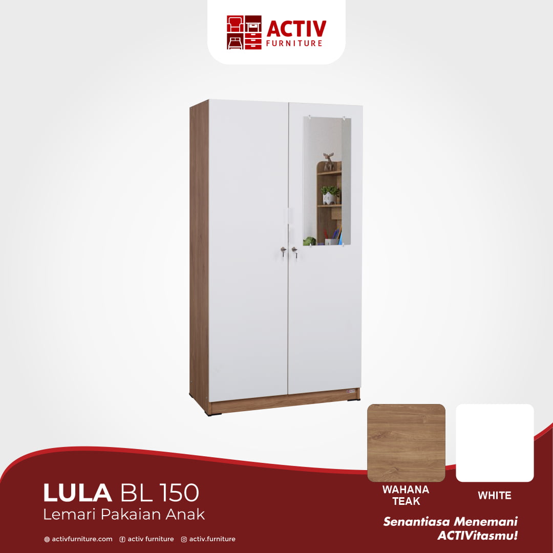 Activ Furniture_Lula BL 150_Lula Series_Ruang Anak_Furniture Anak_Lemari Pakaian_Ruang Tidur