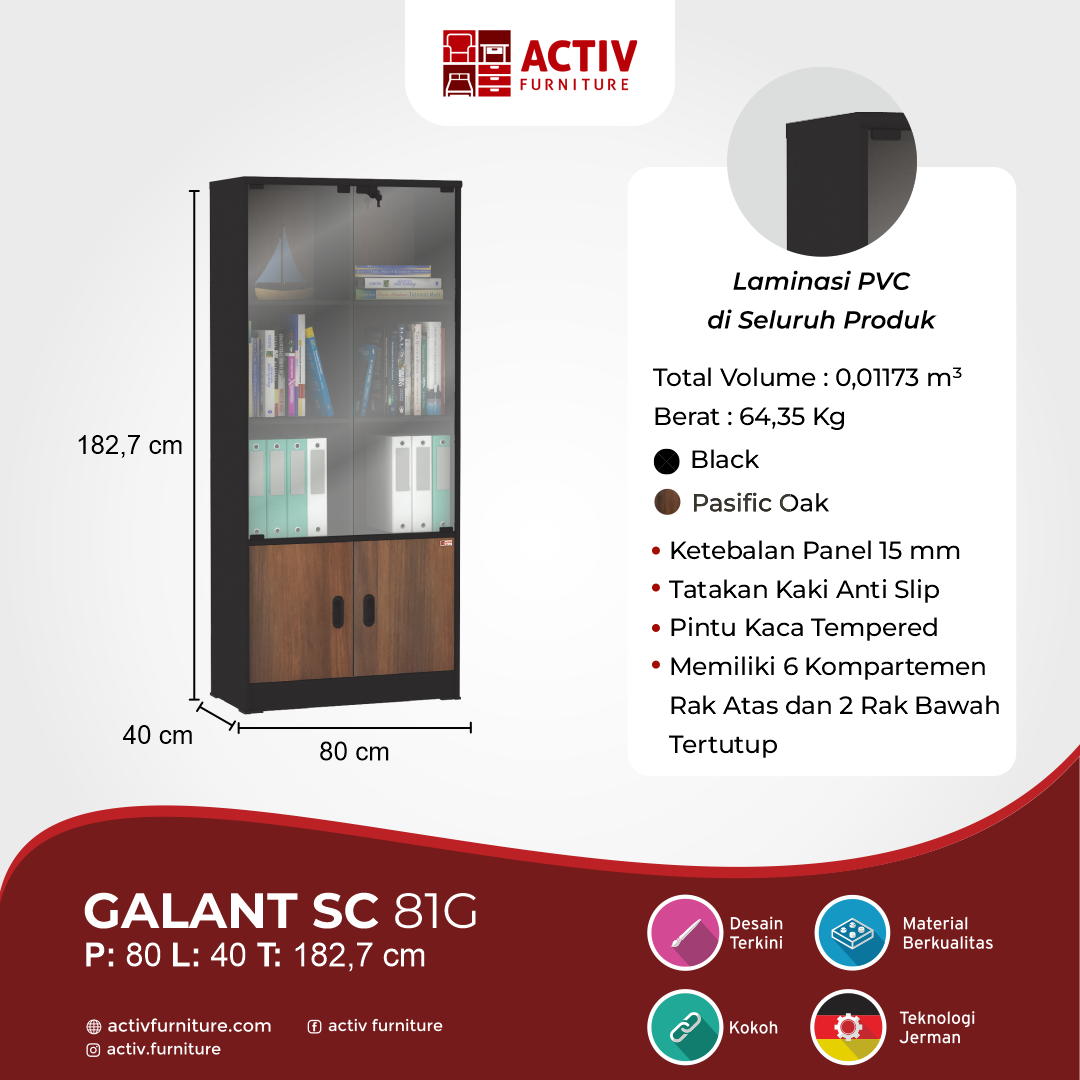 Galant SC 81G_Black – Pasific Oak