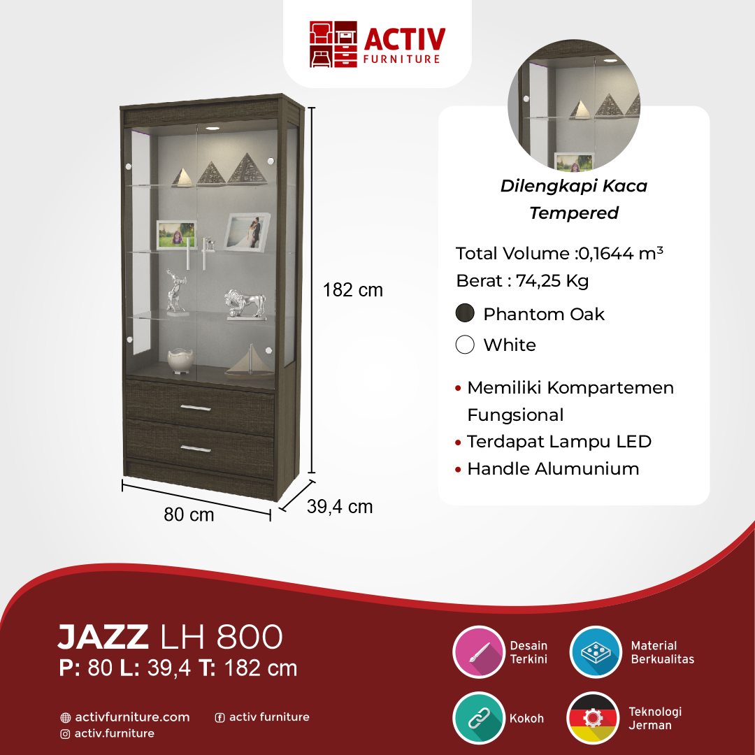 Jazz LH 800_Phantom Oak – White