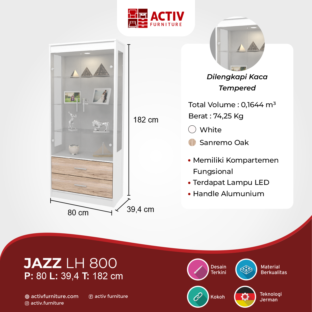 Jazz LH 800_Sanremo Oak – White