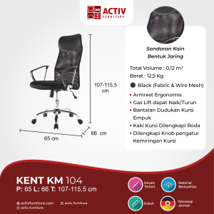 Kent KM 104_Black(Fabric & Wire Mesh)