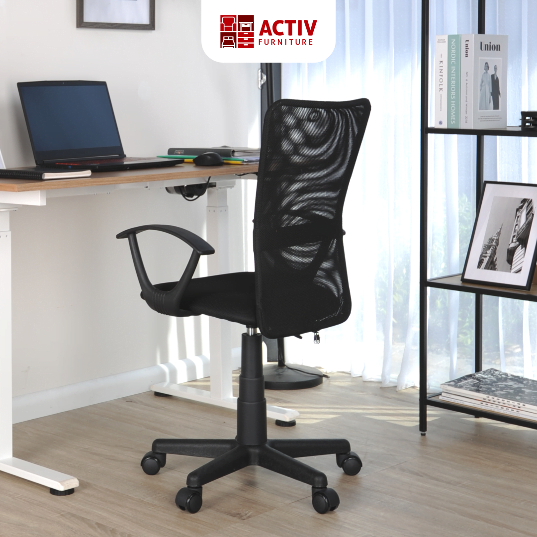 Kent KM 106_Black – Mesh_Kursi Kantor_Kursi Kerja_Kursi Manager_Cover 2._Activ Furniture