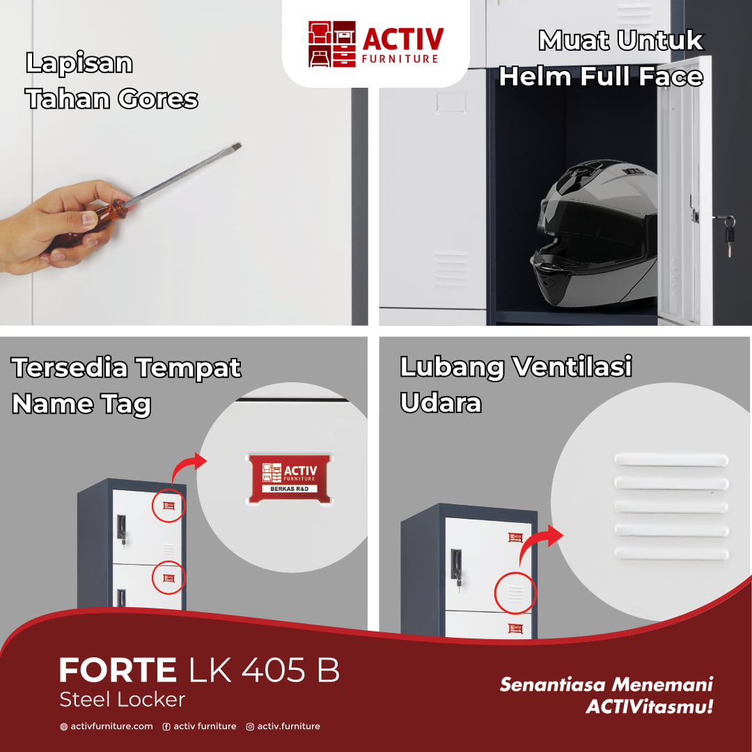 Activ Furniture_Forte LK 405_Loker Besi_Lemari Kantor_Ruang Kantor_Ruang Sekolah