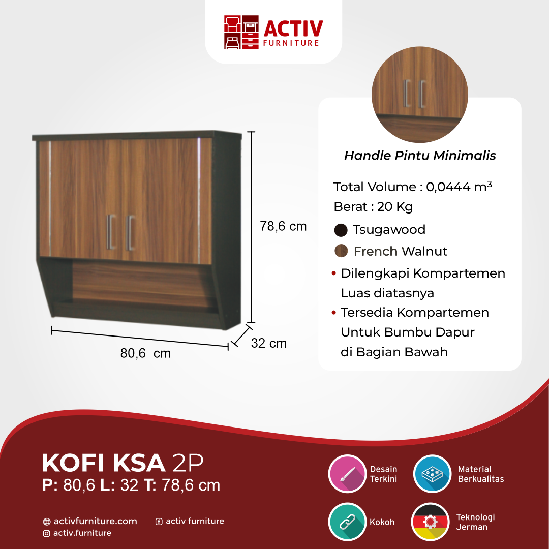 Kofi KSA 2P_Tsugawood – French Walnut