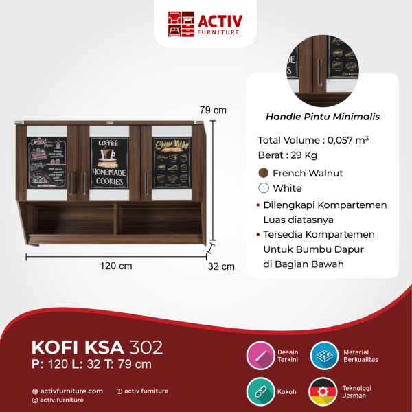 Kitchen Set Atas – Kofi KSA 302 – Activ Furniture