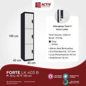 Activ Furniture_Forte LK 403_Loker Besi_Lemari Kantor_Ruang Kantor_Ruang Sekolah