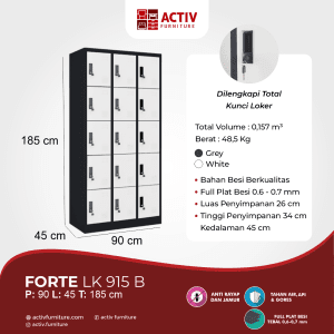 Activ Furniture_Forte LK 915_Loker Besi_Lemari Kantor_Ruang Kantor_Ruang Sekolah