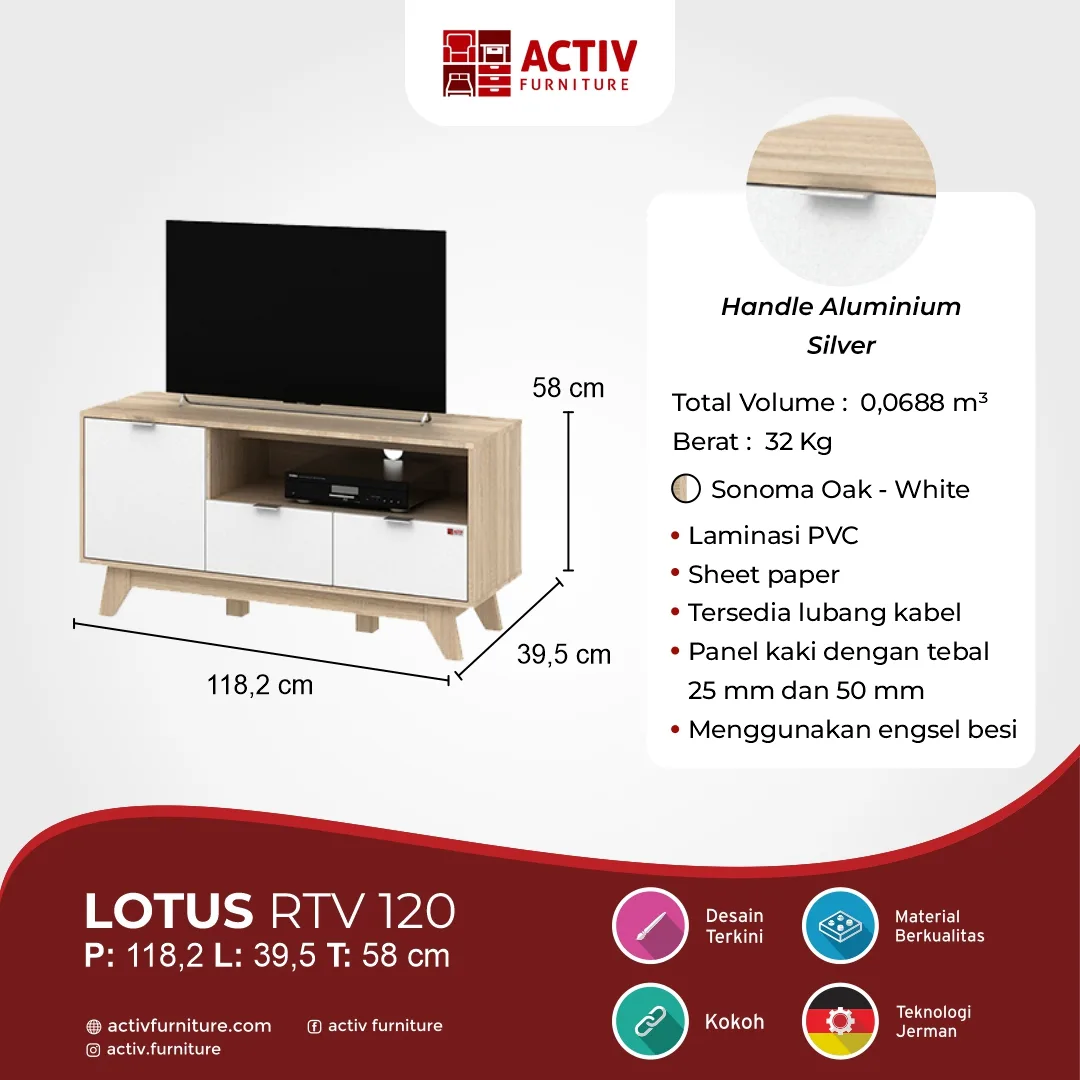 Lotus RTV 120 – Sonoma Oak – White