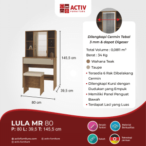 Activ Furniture_Lula MR 80_Lula Series_Ruang Anak_Meja Rias_Ruang Tidur