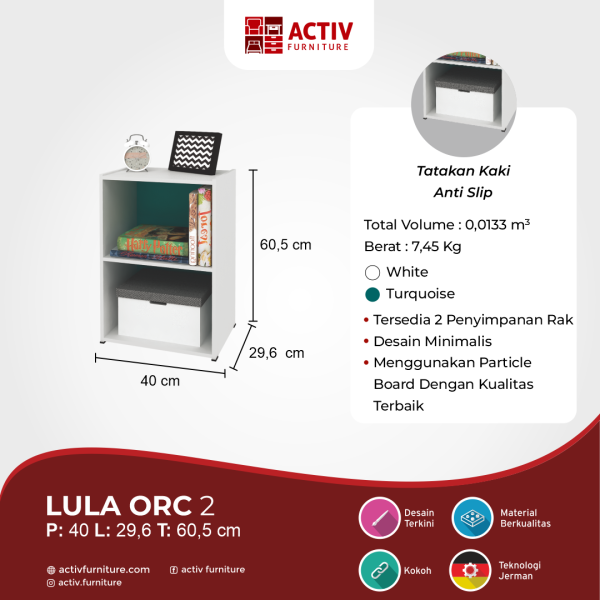 Open Rack Cabinet / Rak Terbuka – Lula ORC 2 – Activ Furniture