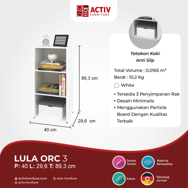 Open Rack Cabinet / Rak Terbuka – Lula ORC 3 – Activ Furniture