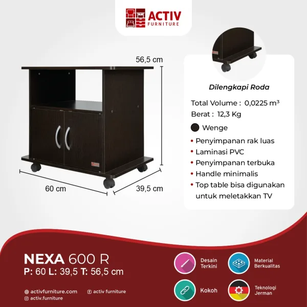 Rak TV – Nexa 600 R (Wenge) – Activ Furniture