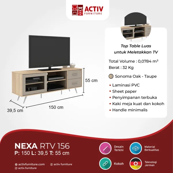 Rak TV – Nexa RTV 156 – Activ Furniture