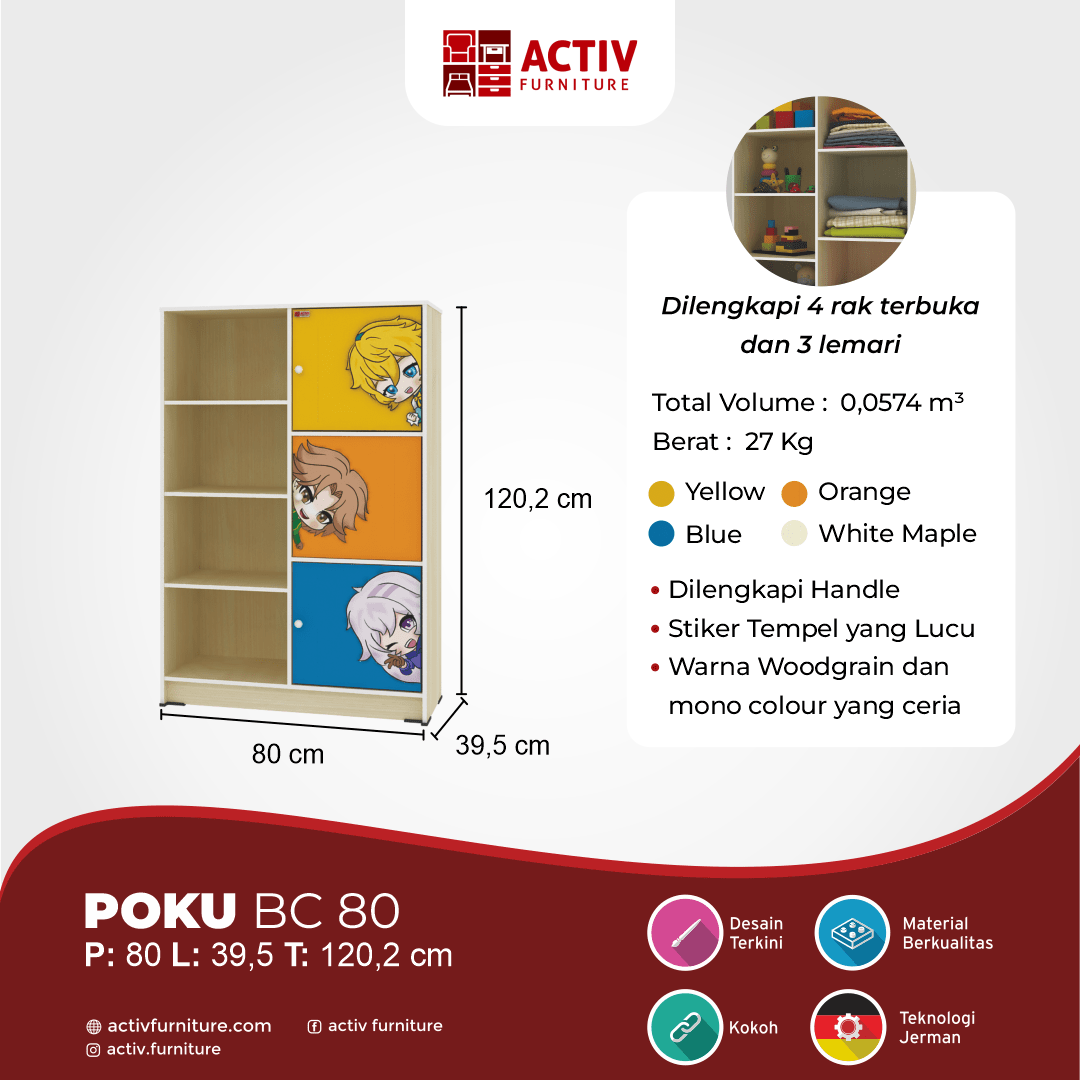 Poku BC 80_White Maple – Mono Color