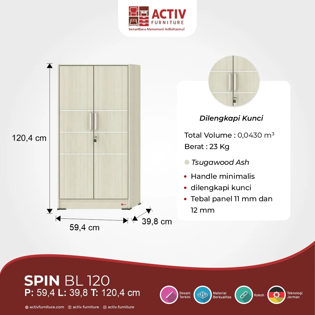 SPIN BL 120 Tsugawood Ash Rev