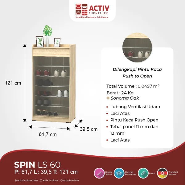 Lemari Sepatu – Spin LS 60 – Activ Furniture