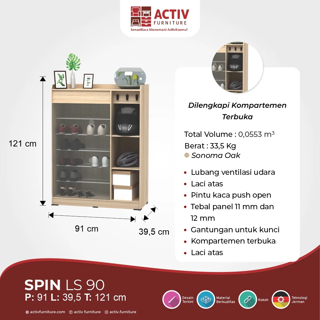 SPIN LS 90 Sonoma Oak