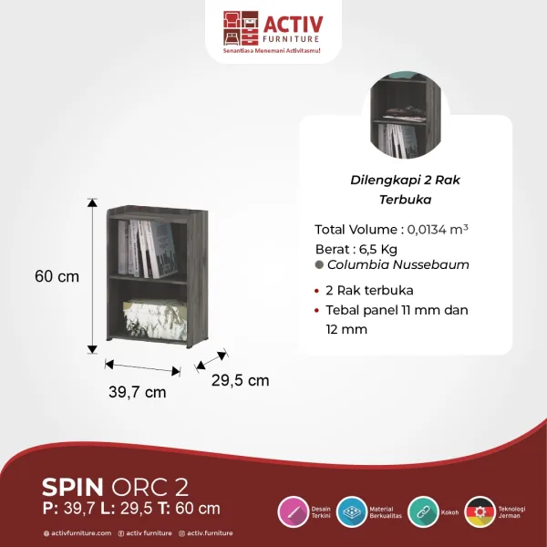 Open Rack Cabinet / Rak Terbuka – Spin ORC 2 – Activ Furniture