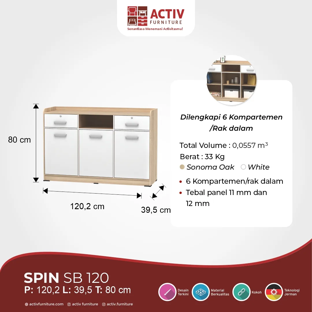 SPIN SB 120 Sonoma Oak