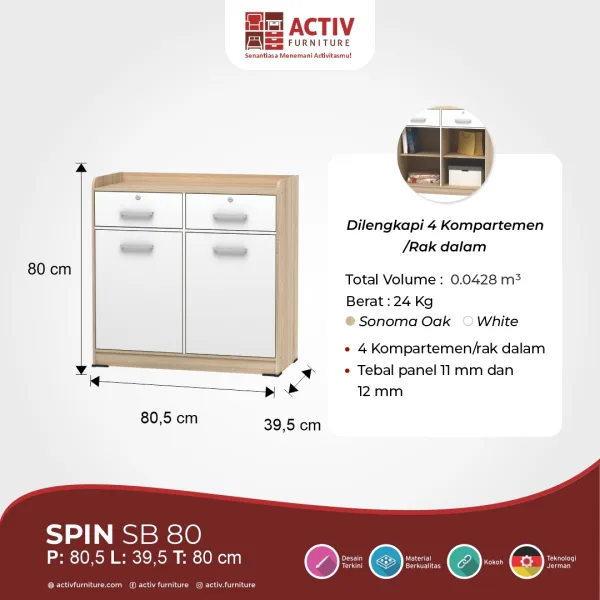 Sideboard – Spin SB 80 – Activ Furniture