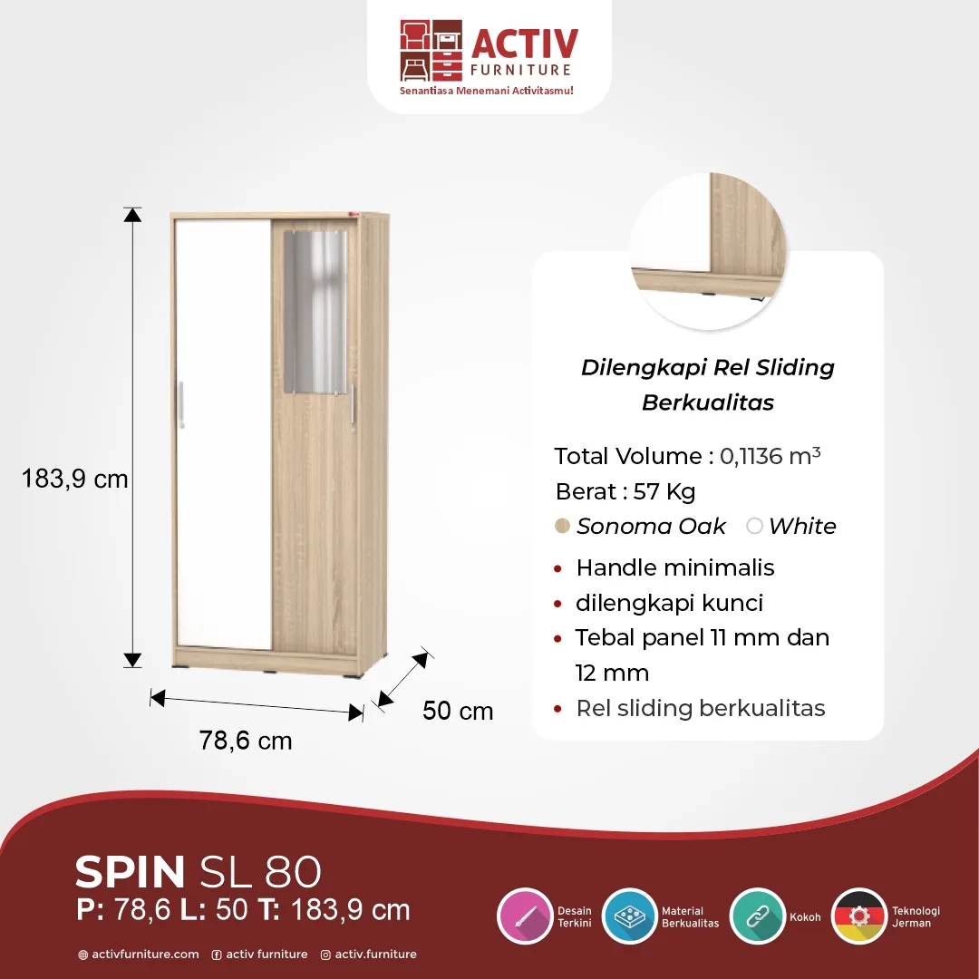 SPIN SL 80 Sonoma Oak