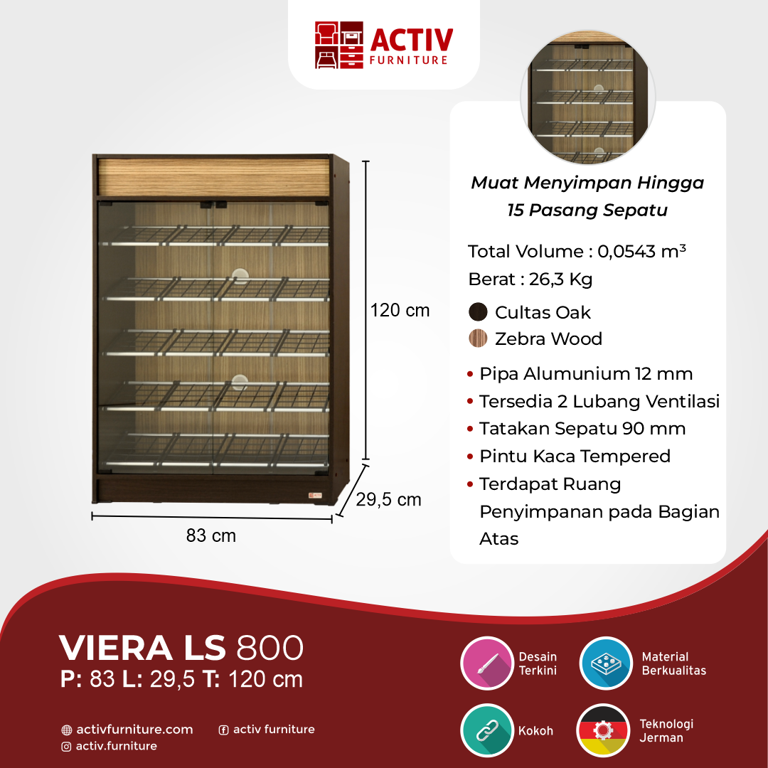 Vierra LS 800_Cultas Oak – Zebra Wood