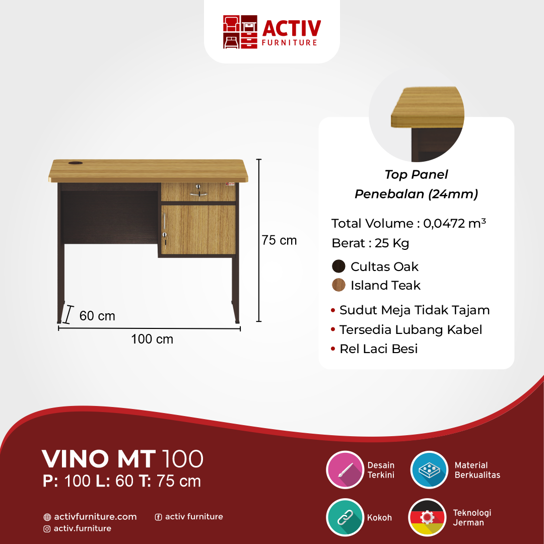 Vino MT 100_Cultas Oak – Island Teak